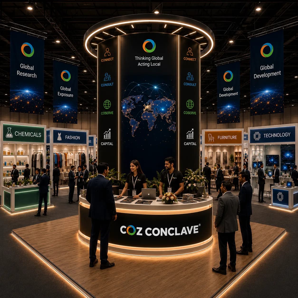 Your team at an international trade fair