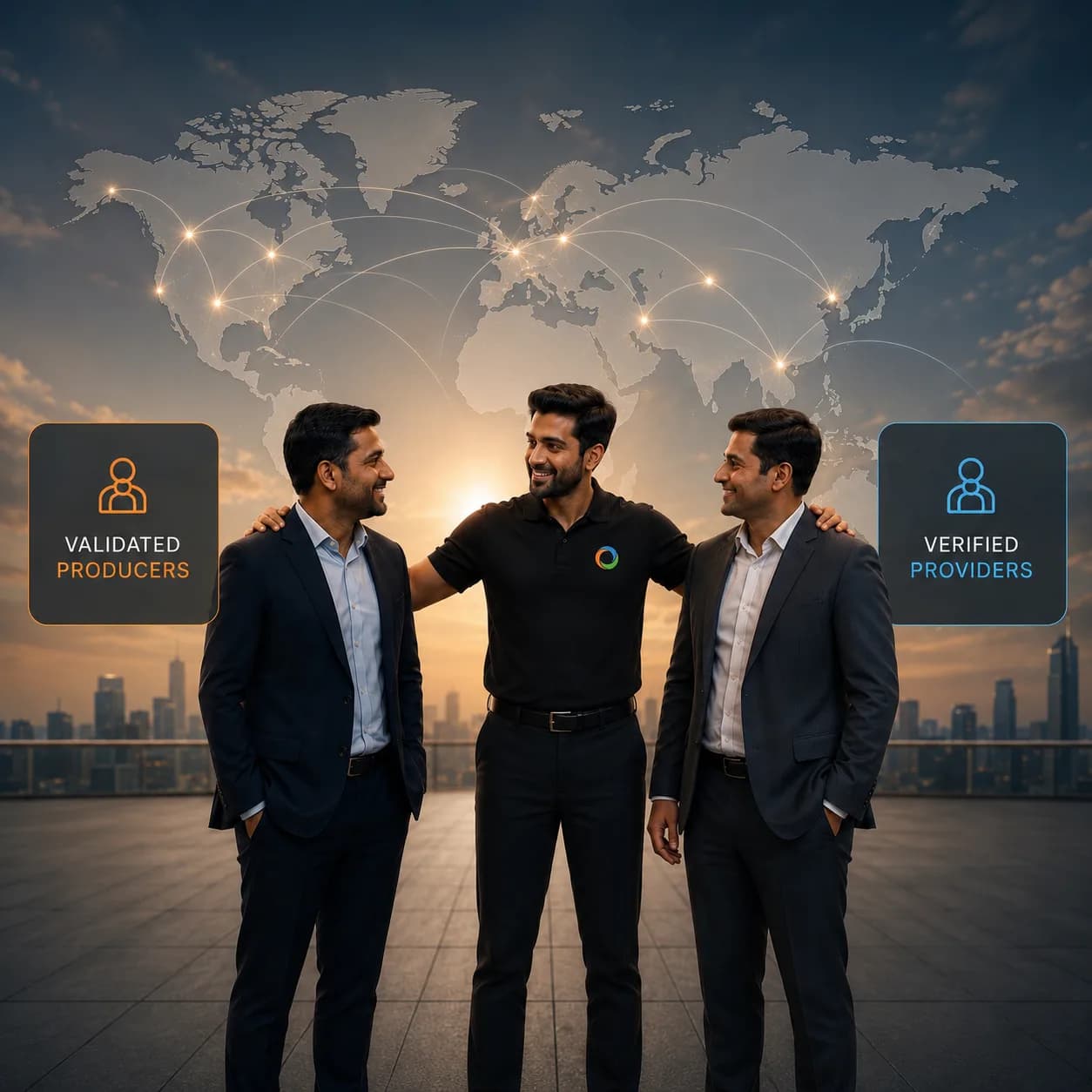Validated Producers and Verified Providers connected across the globe