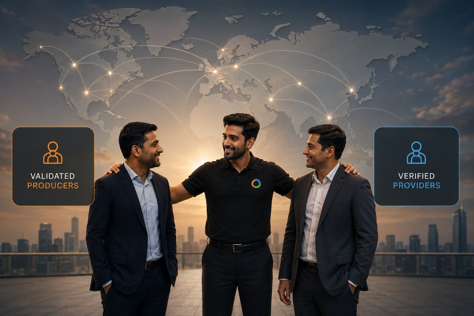 Validated Producers and Verified Providers connected across the globe